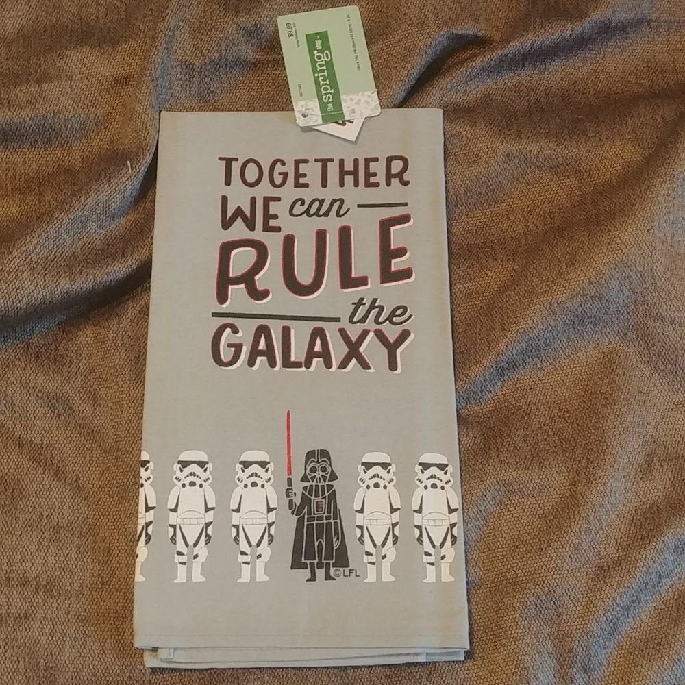 NWT Star Wars Tea Towel "Together we can rule the galaxy"